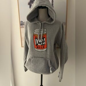 Gray Duff Beer Hoodie Sweatshirt